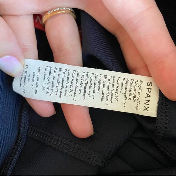 NWT Spanx Navy Faux Suede Leggings - Picture 8 of 8